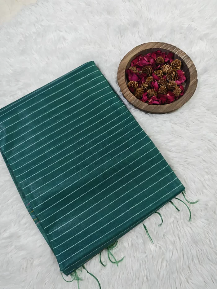 Bagalpoor Cotton Green (5)_lr Bagalpoor green cotton saree – cotton sarees UAE