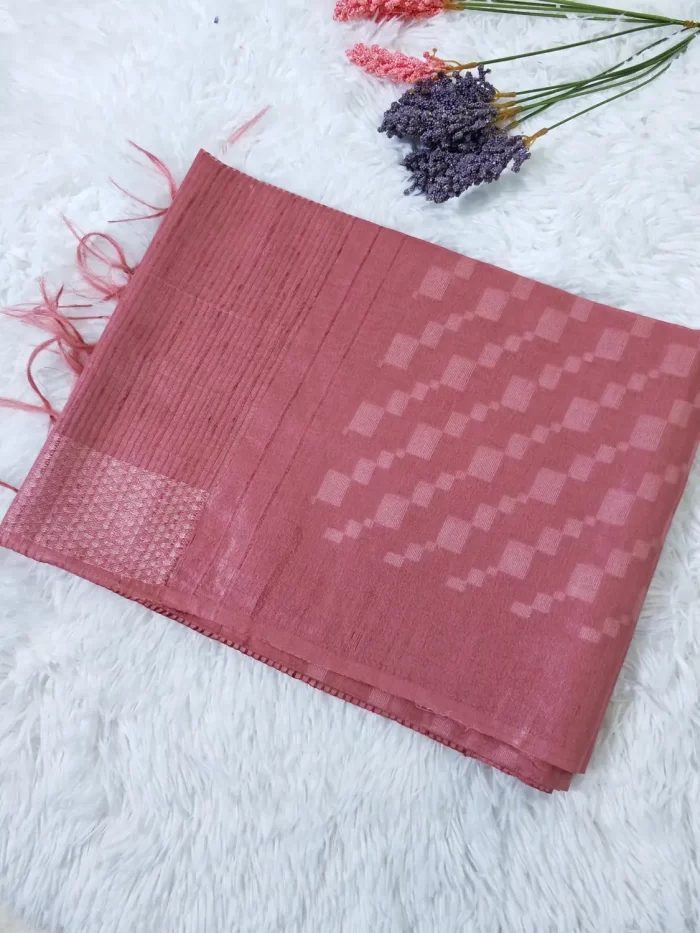 Bagalpoor Silk Dusty Pink (4)_lr Dusty pink Bagalpoor silk saree – silk sarees UAE