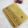 Chanderi embroidery saree Olive Yellow (4)_lr Olive yellow Chanderi embroidery saree – Chanderi sarees UAE
