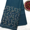 Kotta Embroidery Teal Blue - Sarees online