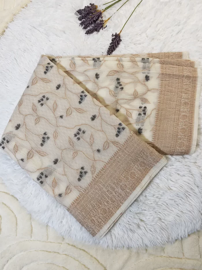 Crushed Banarasi Black (5)_lr Black Banarasi saree with crushed texture – sarees online UAE