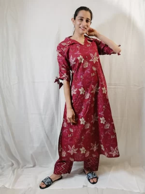 Maroon Coord set - holiday fashion