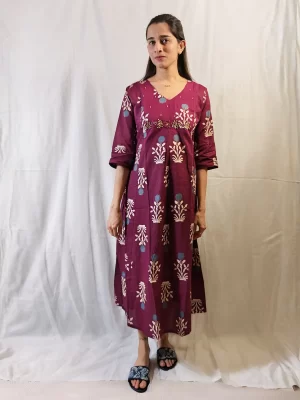 Deep Berry Kurti Dress