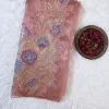 Organza Emb Peach Premium (5)_lr Peach organza embroidered premium saree – organza sarees UAE
