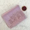 Lilac satin silk organza saree with cutwork – sarees UAE
