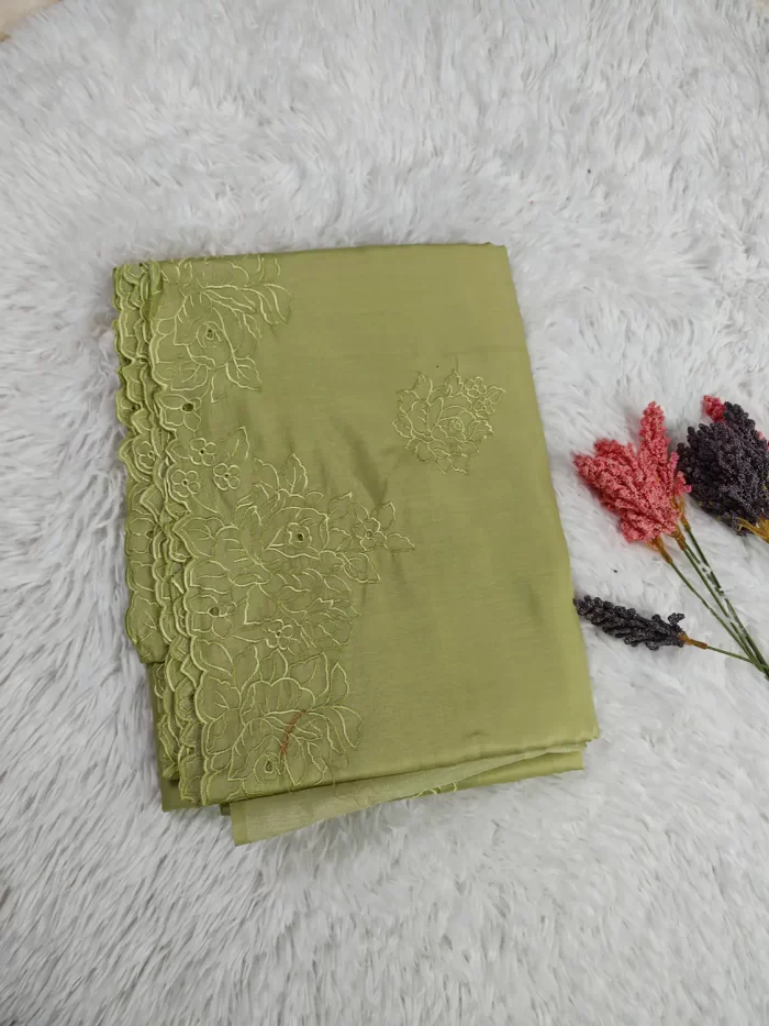 Semi Modal Cut work (2)_lr Semi-modal cutwork saree with delicate detailing – sarees UAE