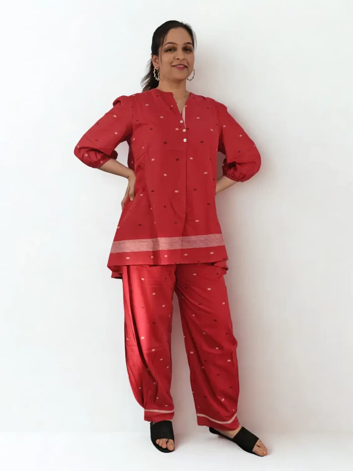 Crimson Co-ordset Crimson office wear ethnic co-ord set for women