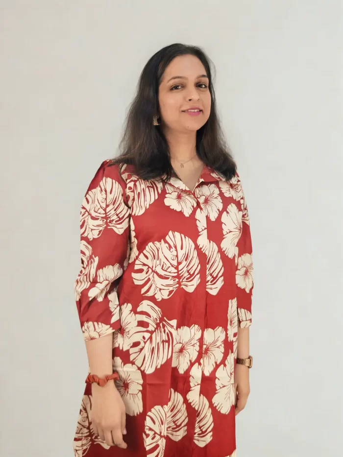 Hibiscus Midi Dress (1) Ethnic floral midi kurti dress for daily use
