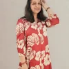 Hibiscus Midi Dress (4) Floral ethnic midi kurti dress for office wear