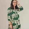 Green Floral Kurti Dress