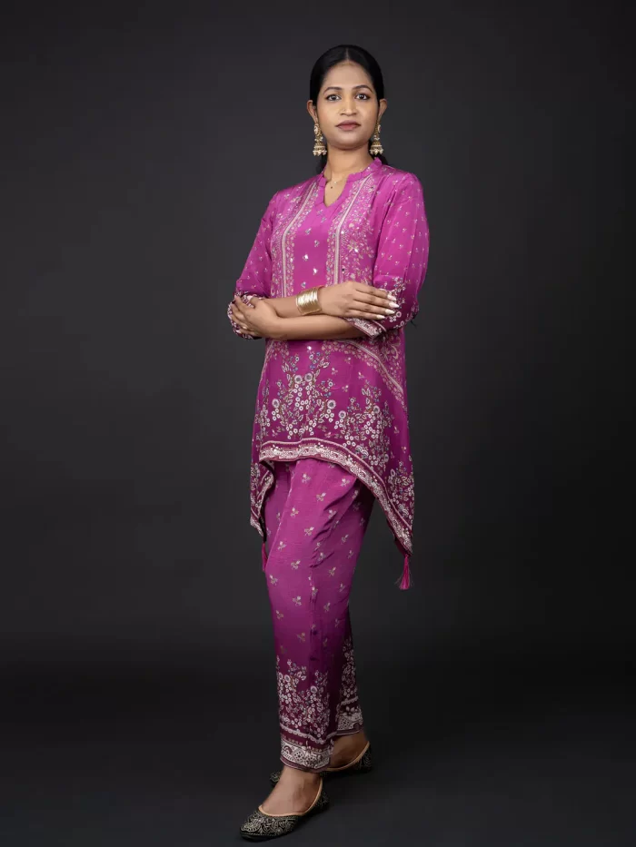 fuchsia magenta ethnic set