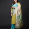Yellow Blue Ombre 3 Piece Suit Set with Dupatta