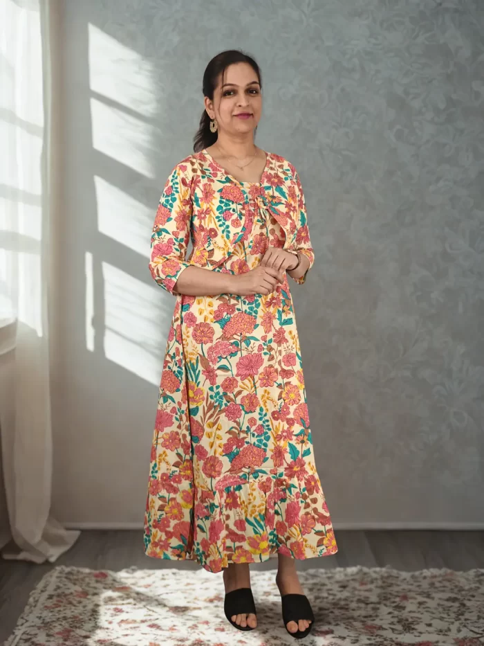 Petal Overdress Petal floral kurti dress for women in ethnic wear style