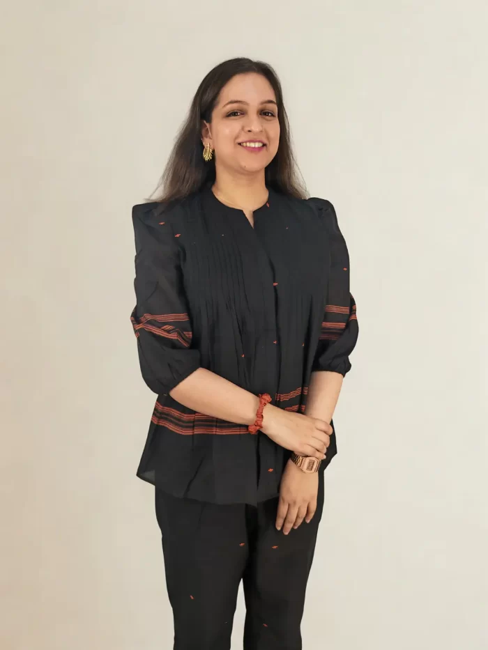 Office suitable ethnic co-ord set with pintuck detail