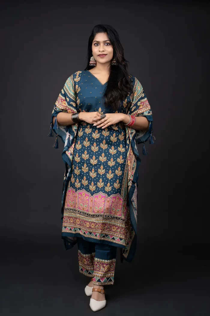 Jewel Tone Festive 2 Piece Kaftan Set UAE