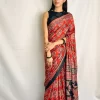 IMG_0543 Festive red elephant design saree for women