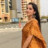 IMG_0590 Mustard zigzag print saree outdoor photoshoot