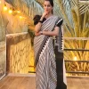 Black and white saree perfect for family functions