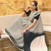Stylish black and white saree for festive occasions