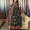 Black printed kurta set for festive and casual wear