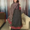 Women's Black Ajrakh Printed Kurta Set with matching bottoms