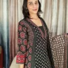 Elegant Black Ajrakh Printed Kurta Set for ethnic wear
