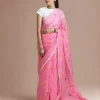 Candy color saree (2) Candy Blossom linen cotton saree