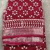 Maroon ethnic saree with handcrafted-inspired patterns