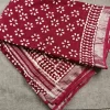 Lightweight maroon linen cotton saree