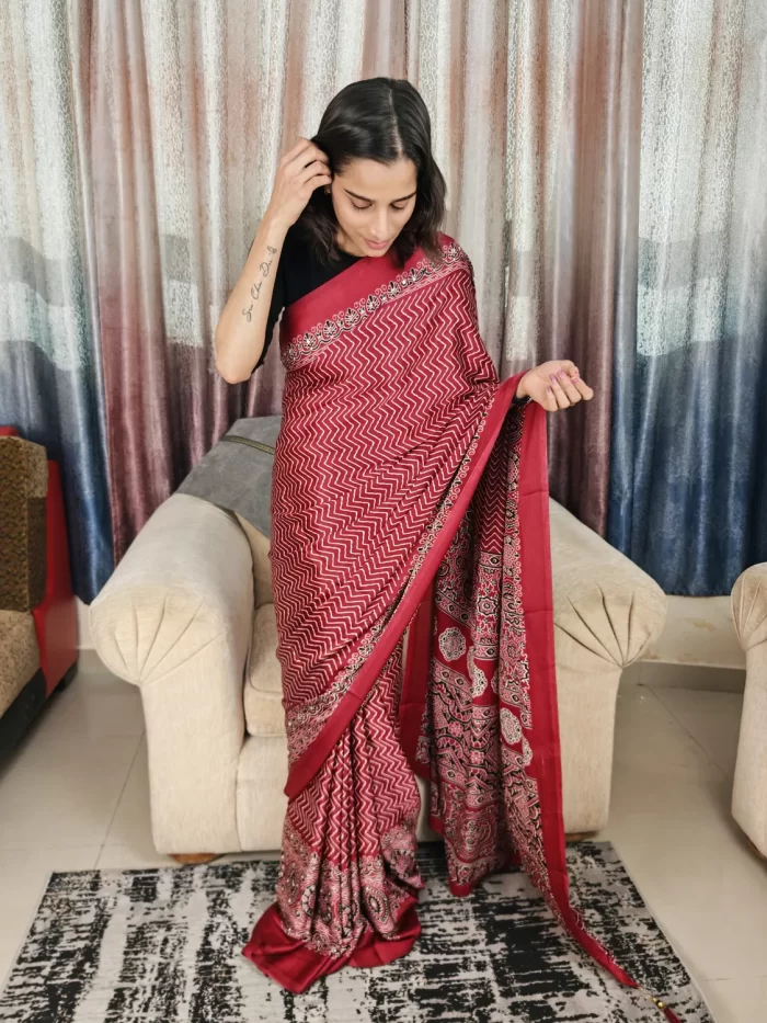 Maroon Modal Saree
