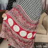 Elegant satin modal saree with red printed border