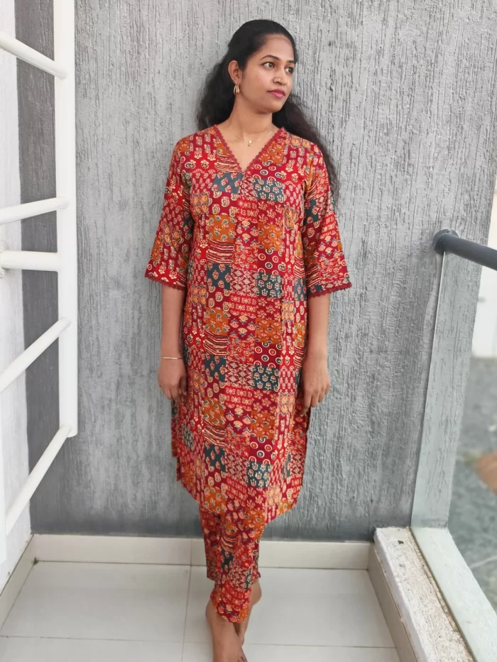 Rust Patchwork Printed Co-Ord Set (1) Rust Patchwork Printed Co-Ord Set for women