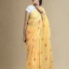 Sunshine Saree (2) Sunshine yellow floral saree