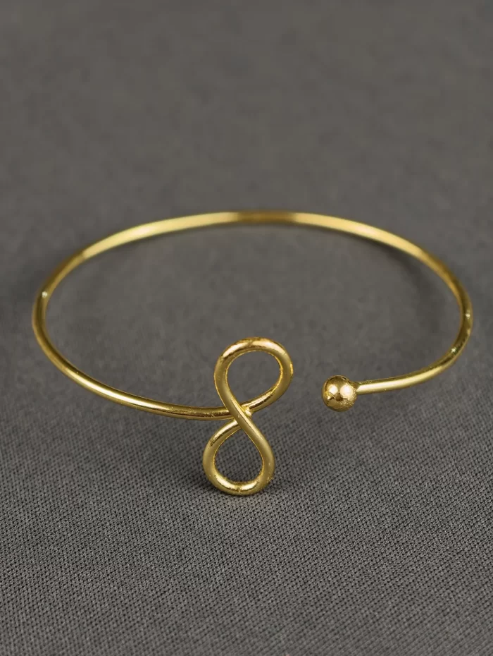 ETERNAL INFINITY OPEN BANGLE Eternal Infinity Open Bangle with a sculpted infinity loop
