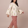 Pink Blossom Farshi Salwar Set (3) Pink Blossom Farshi Salwar Set in a three-quarter walking pose