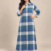 blue-green-checked-shirt-dress-main-1.webp Blue and green checked shirt dress with button front