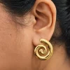 Bold Spiral Statement Earrings