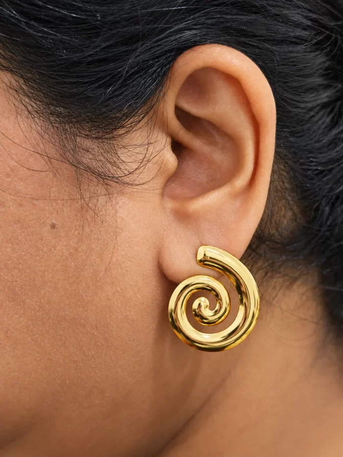 Bold Spiral Statement Earrings