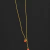 Gold-tone heart lariat necklace
