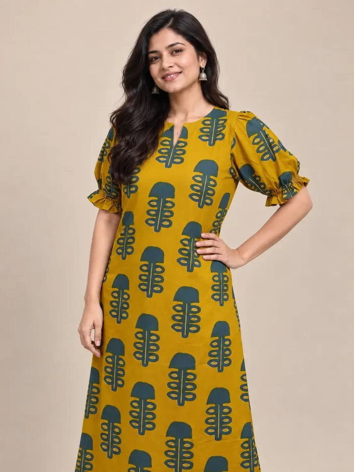 mustard-teal-printed-maxi-dress-detail-1.webp Mustard and Teal Printed Maxi Dress