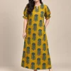 mustard-teal-printed-maxi-dress-main-1.webp Mustard and teal printed maxi dress with puff sleeves
